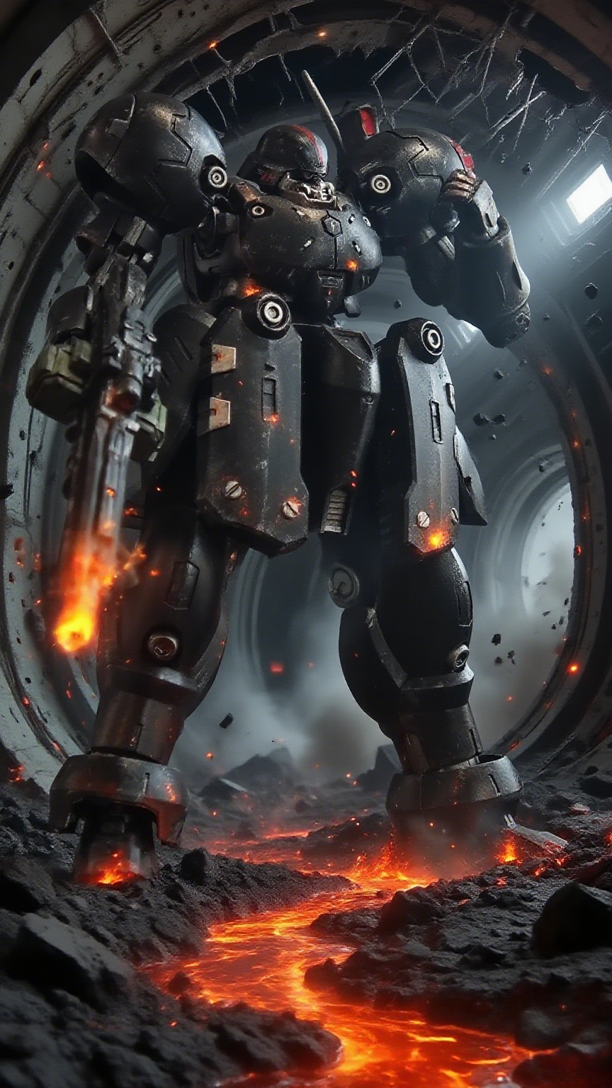 Sheik Mainland 1/144 Hyper Moveable Knight ZA-11 ZYKLON Metallic Black Grey Various Mounting Kits