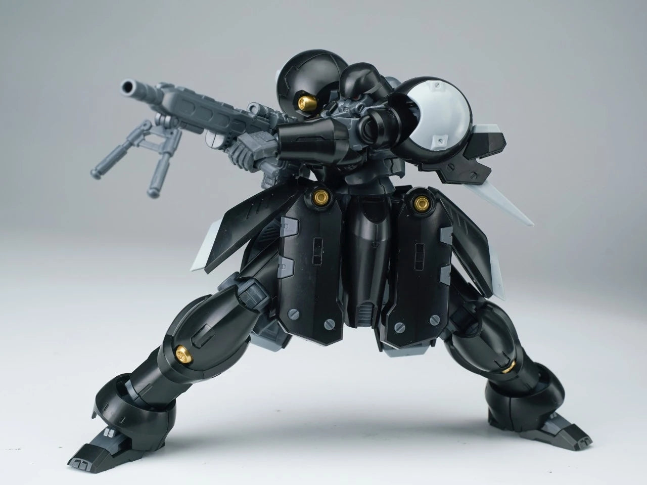 Sheik Mainland 1/144 Hyper Moveable Knight ZA-11 ZYKLON Metallic Black Grey Various Mounting Kits